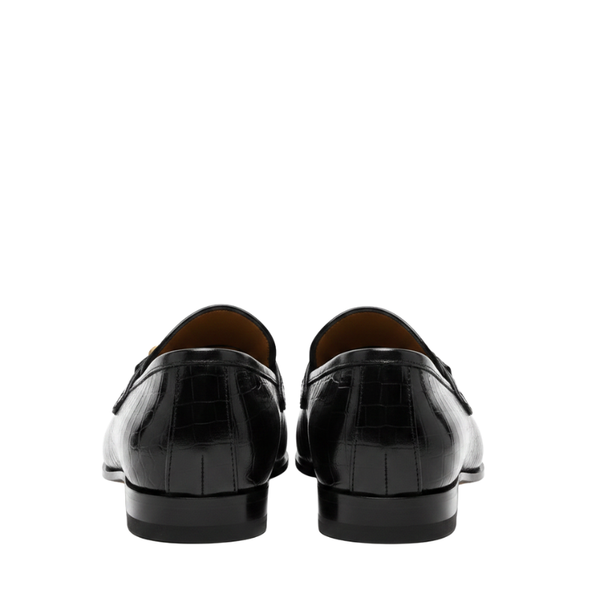 Bailey Chain Croco Leather Loafers