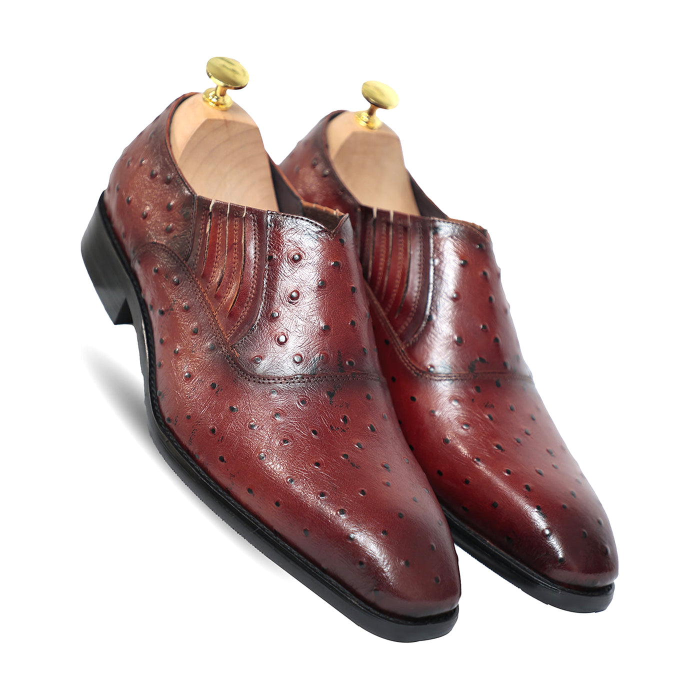 Basil Ostritch Slip on Loafers