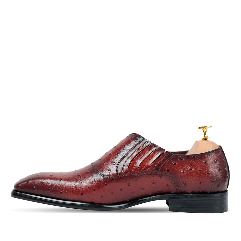 Basil Ostritch Slip on Loafers