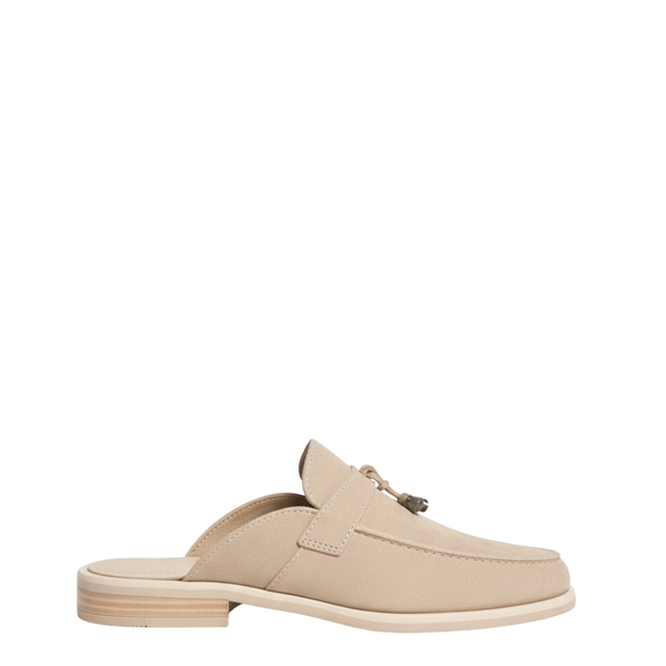 Italian Artisan Crafted Mule with Modern Tassel Finish - Beige