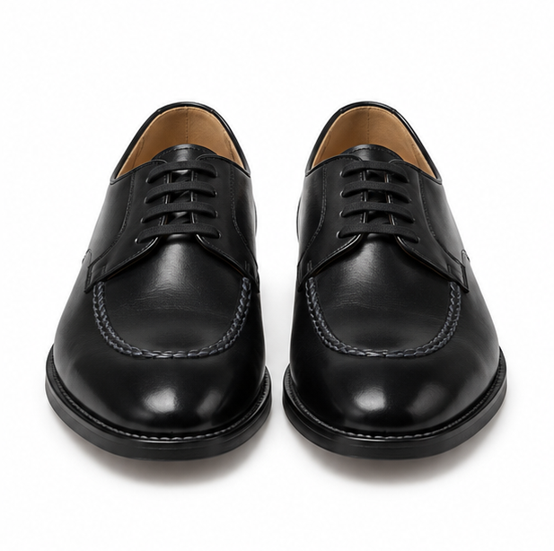 Bellagio Noir Leather Derby Shoes