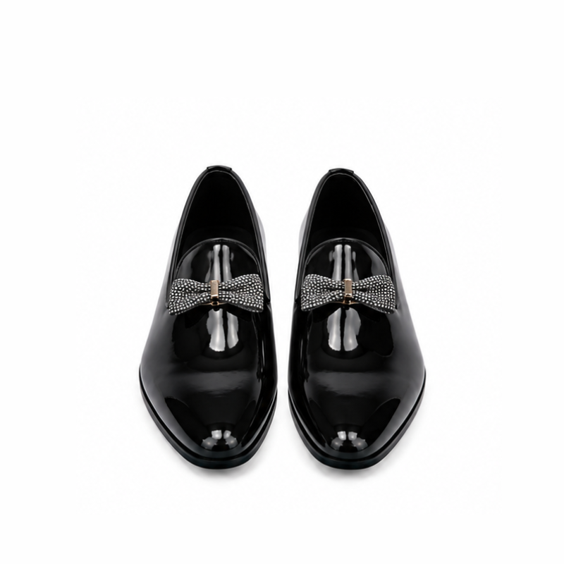 Bellissimo Crystal Bow Patent Loafers
