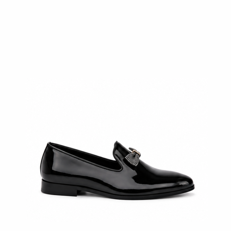 Bellissimo Crystal Bow Patent Loafers