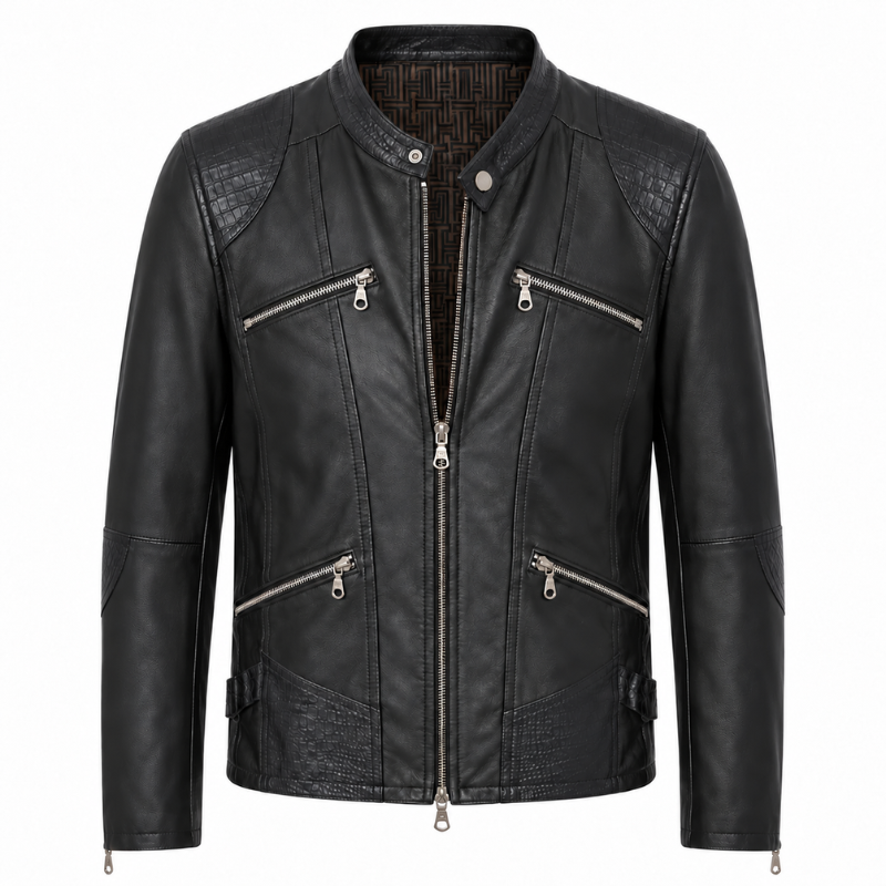 Biker Style Leather Jacket