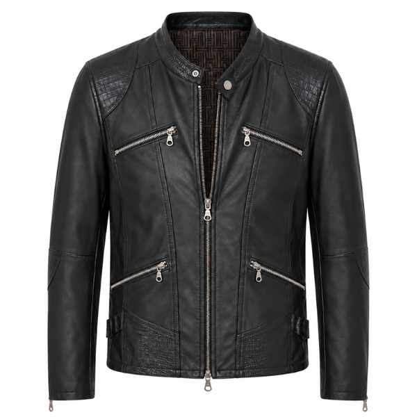 Biker Style Leather Jacket