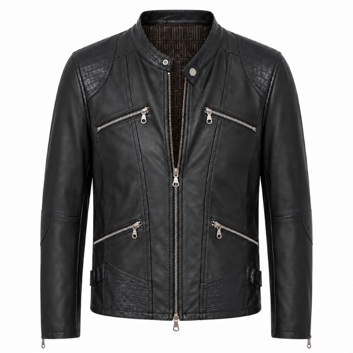 Biker Style Leather Jacket