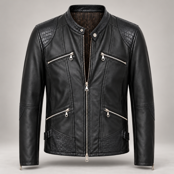 Biker Style Leather Jacket