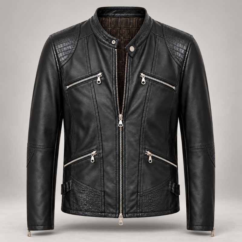 Biker Style Leather Jacket