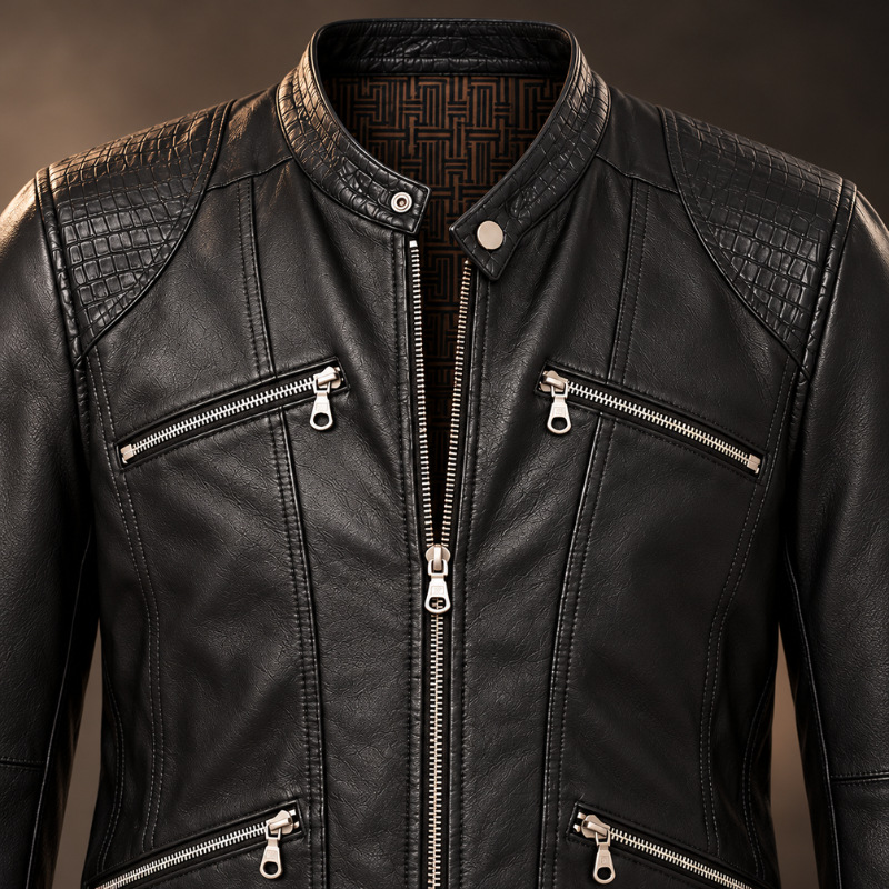 Biker Style Leather Jacket