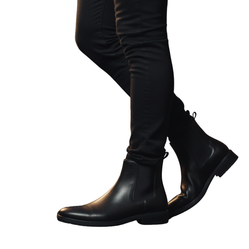 Men's Polished Leather Chelsea Boots