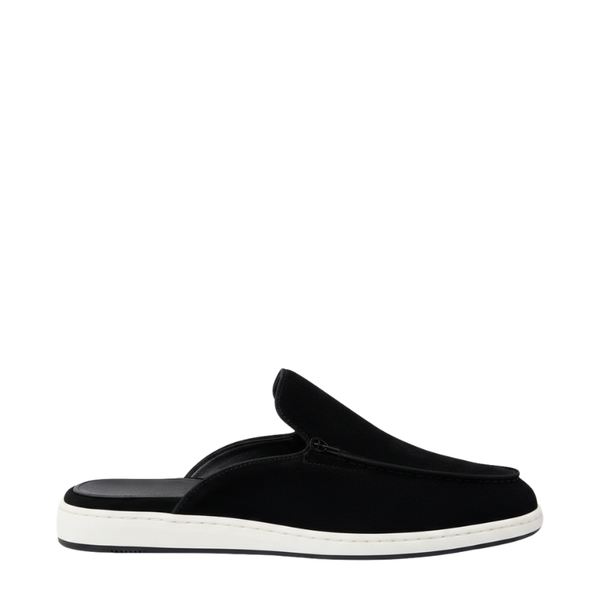 Azure Drift Suede Relaxed Fit Mule - Black