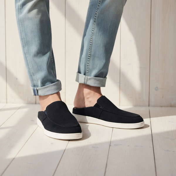 Azure Drift Suede Relaxed Fit Mule