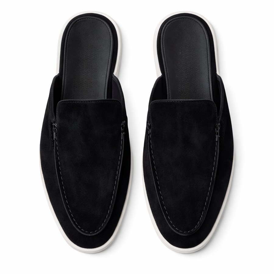 Azure Drift Suede Relaxed Fit Mule