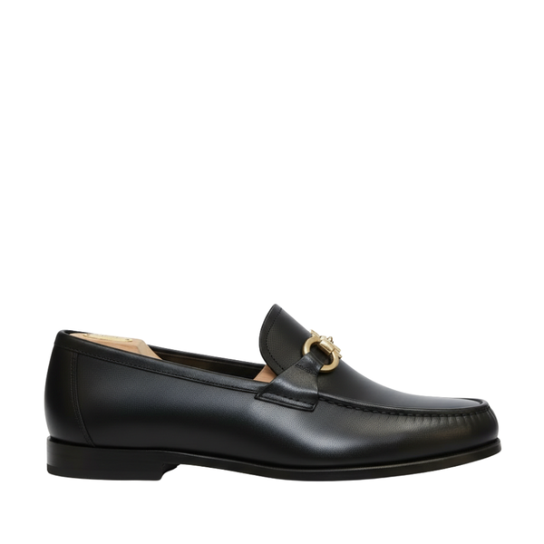 Classic Polished Horsebit Loafers - Black