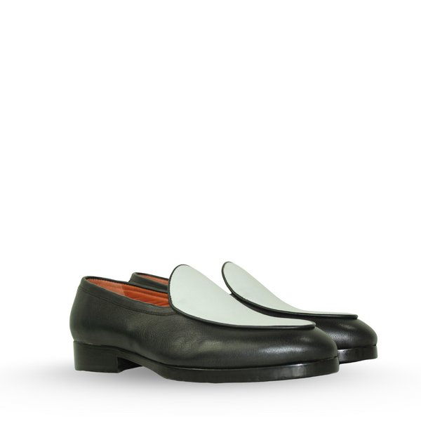 Mens Leather Dual Tone Italian Loafer