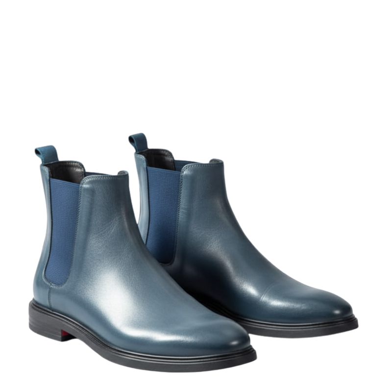 Men's Polished Leather Chelsea Boots