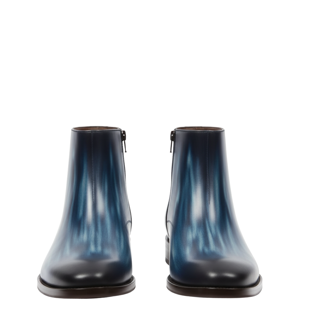 Italian Luxury Gradient Leather Chelsea Boots