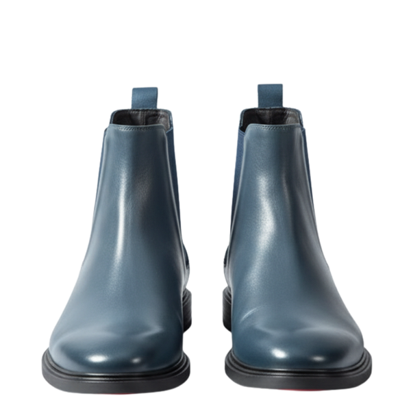 Mens Polished Leather Chelsea Boots