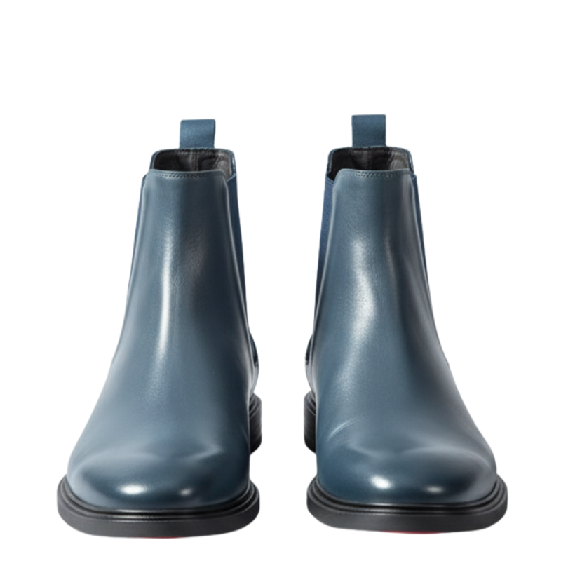 Men's Polished Leather Chelsea Boots