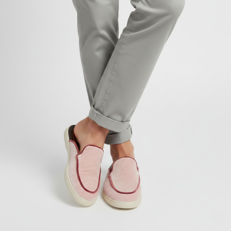 Blush Velvet Comfort Mule