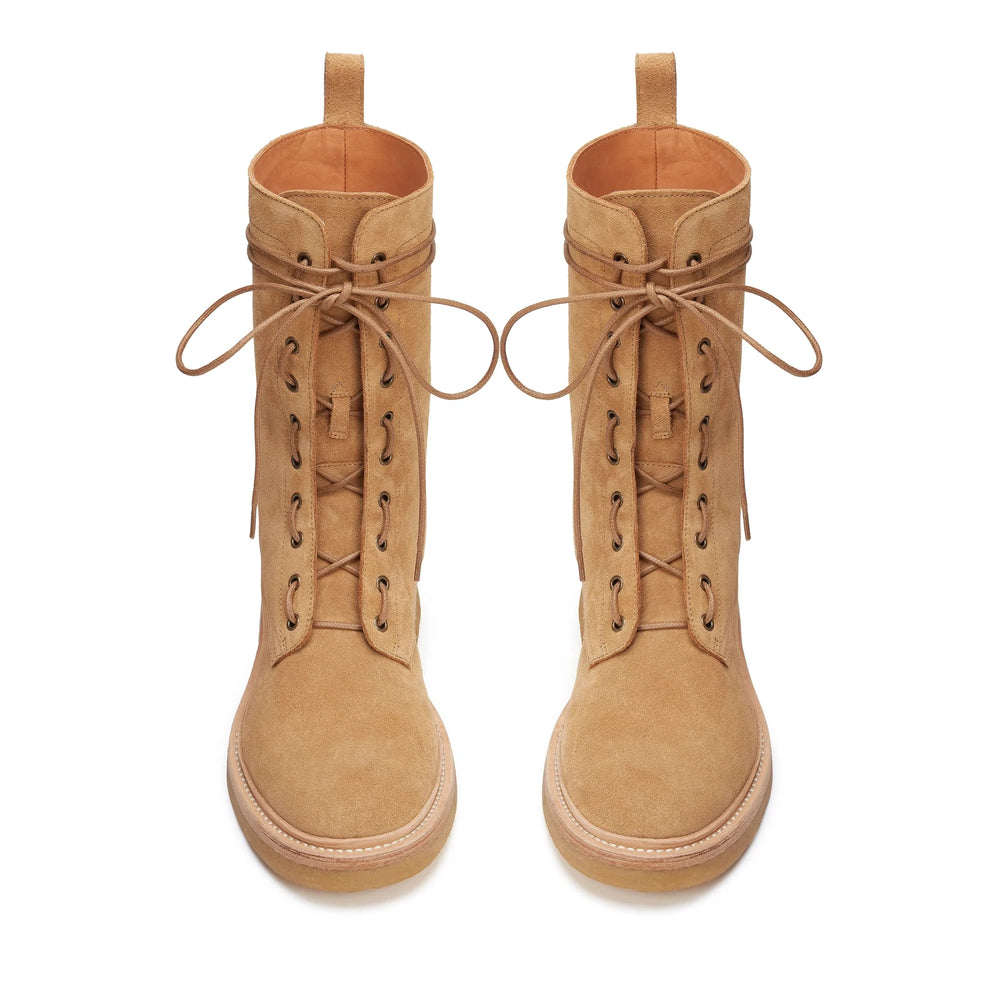 Lorenzo Combat Boot Suede Leather