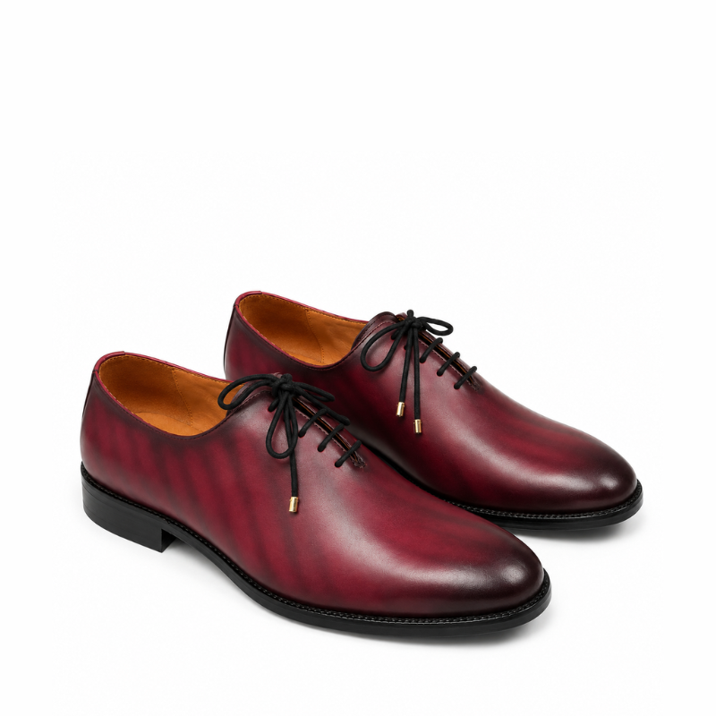 Bordeaux Merlot Wholecut Oxford Shoes