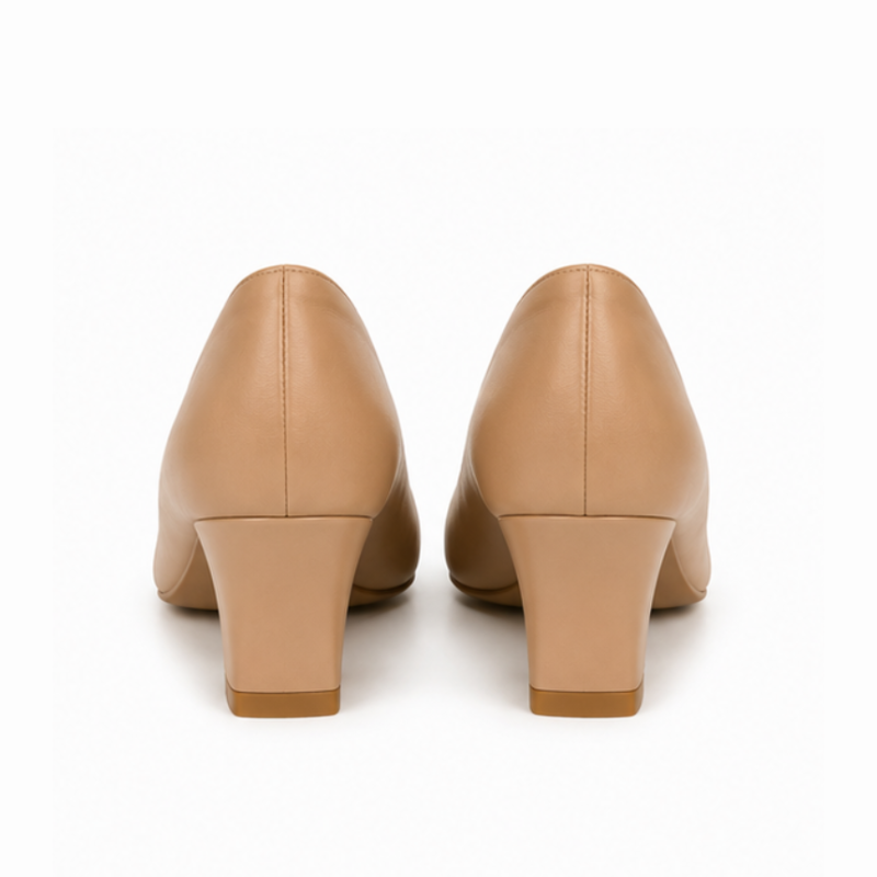 Bow Detail Patent Block Heel Pumps