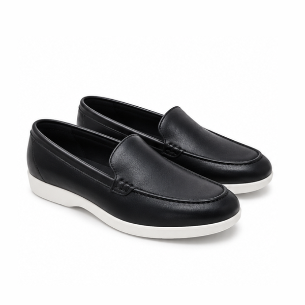Bravino Onyx Leather Casual Loafers
