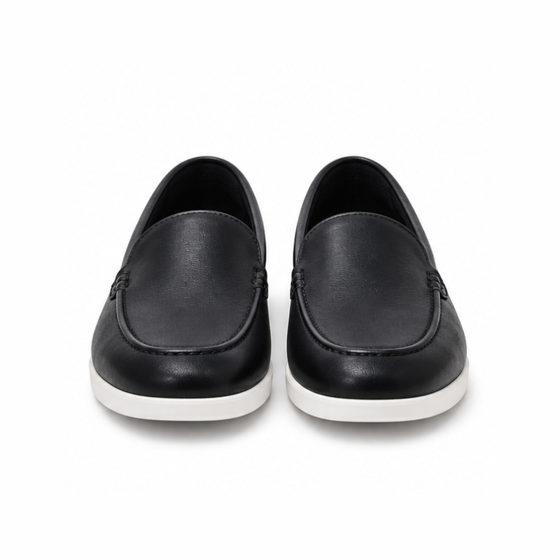 Bravino Onyx Leather Casual Loafers
