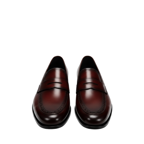 Brogue Penny Loafers With Italian Refinement