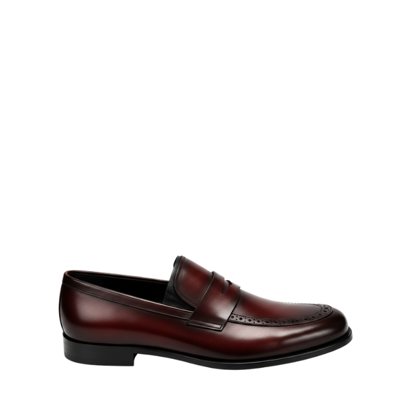 Brogue Penny Loafers With Italian Refinement