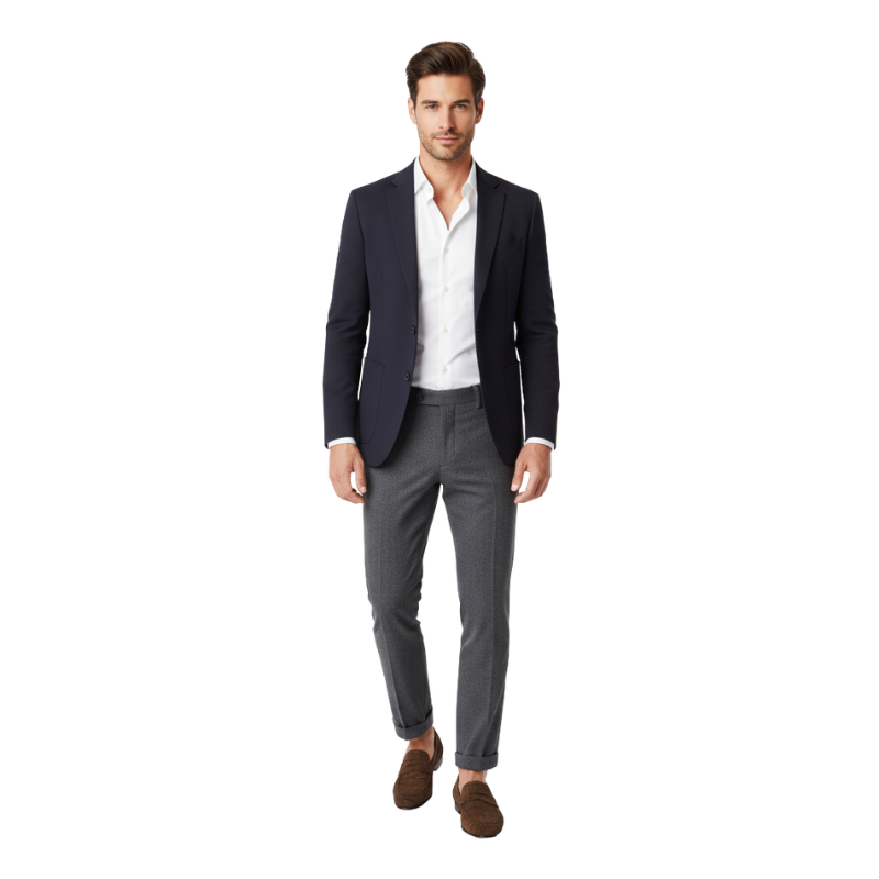 Baron Croc Textured Suede Loafer