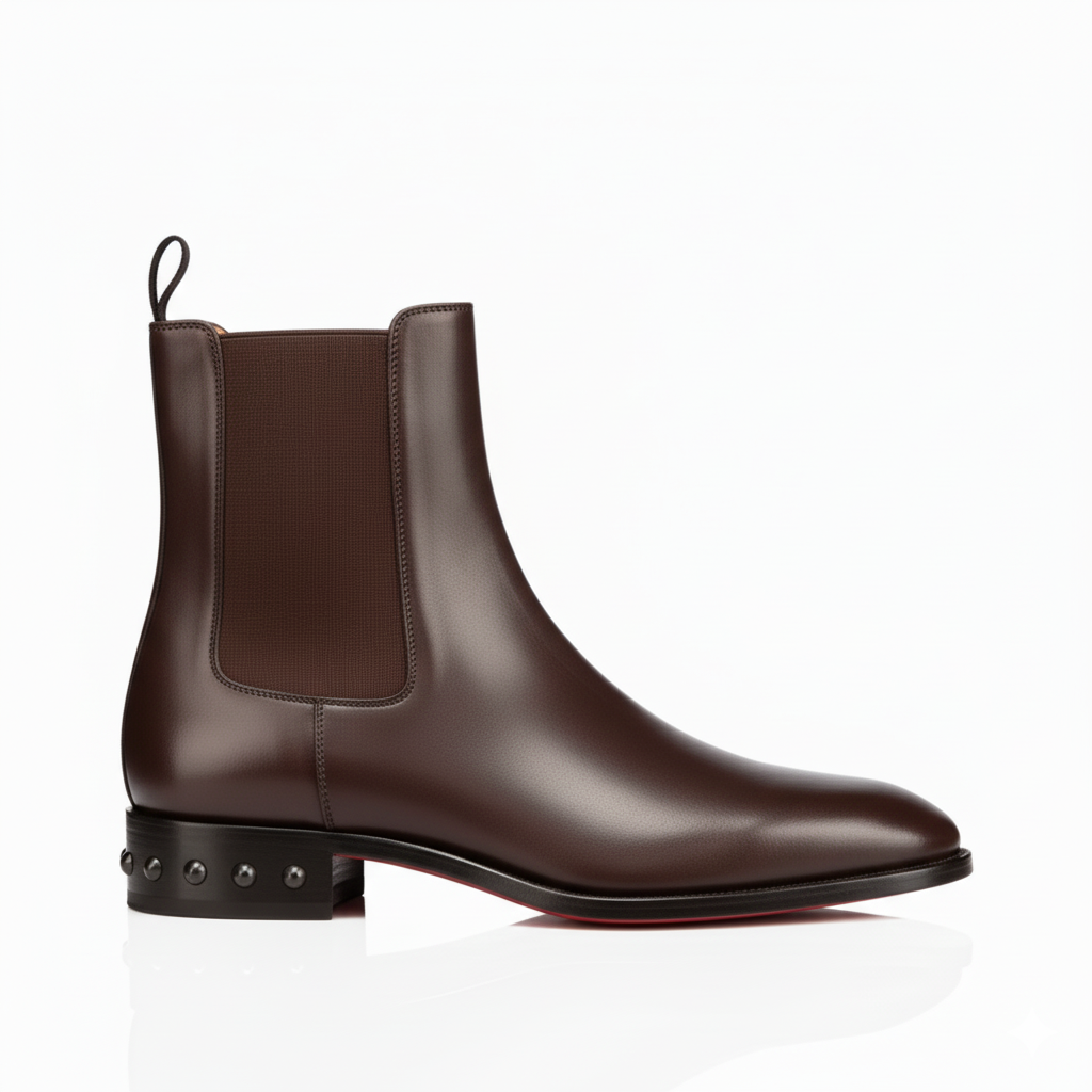 Coal Leather Chelsea Boots