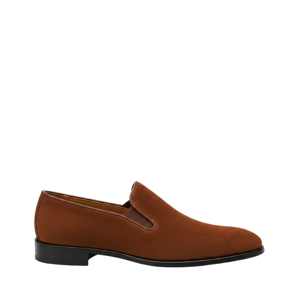 Classic Suede Gentlemen’s Slip On Loafers - Brown