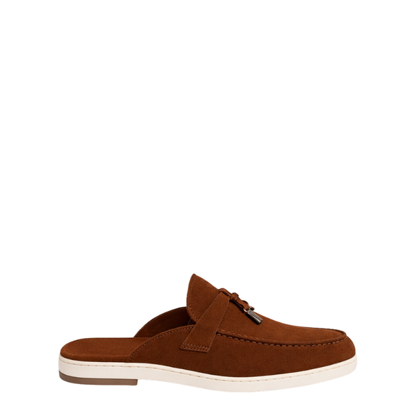 Italian Artisan Crafted Mule with Modern Tassel Finish - Brown