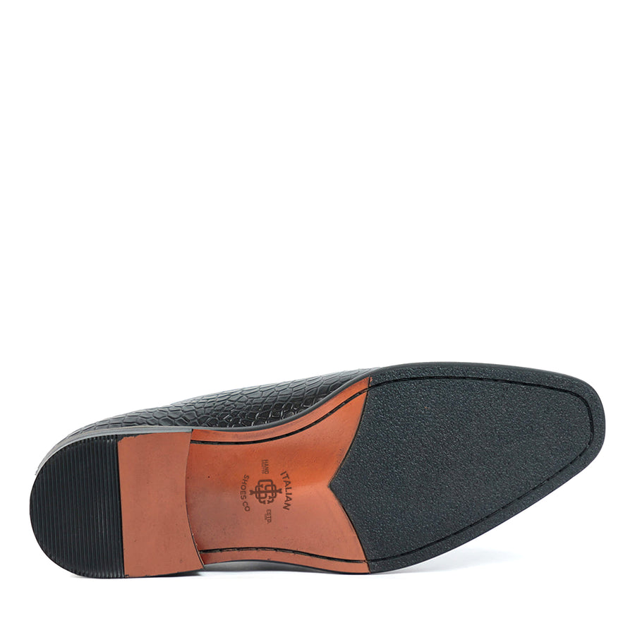 Croco Leather Oxford Shoes For Men