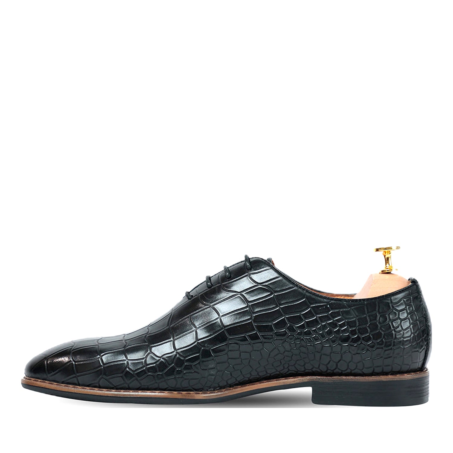 Croco Leather Oxford Shoes For Men