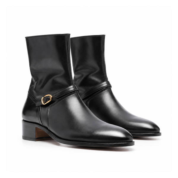 Buckle Embellished Ankle Boots