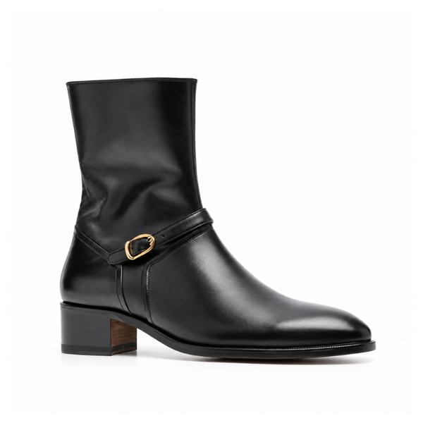 Buckle Embellished Ankle Boots