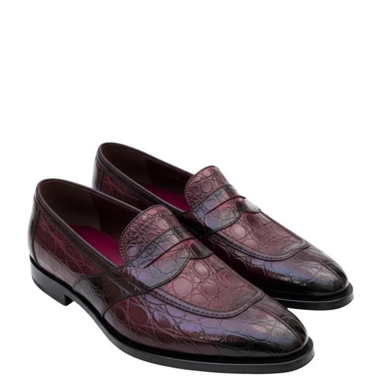 Aristo Rouge Croc Loafer