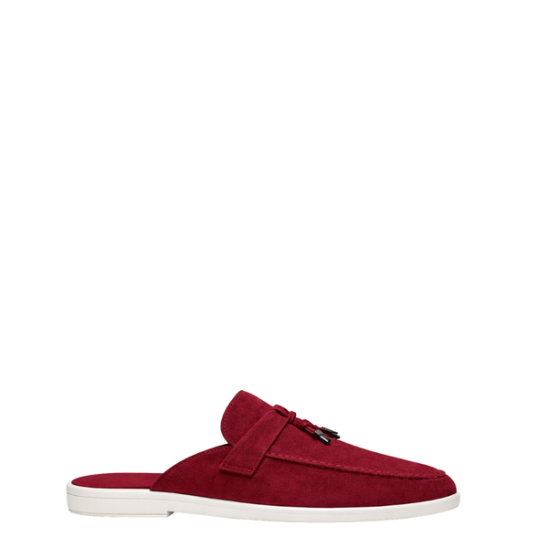 Italian Artisan Crafted Mule with Modern Tassel Finish - Burgundy