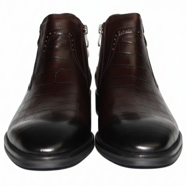 Rovento Croc Zipper Ankle Boots