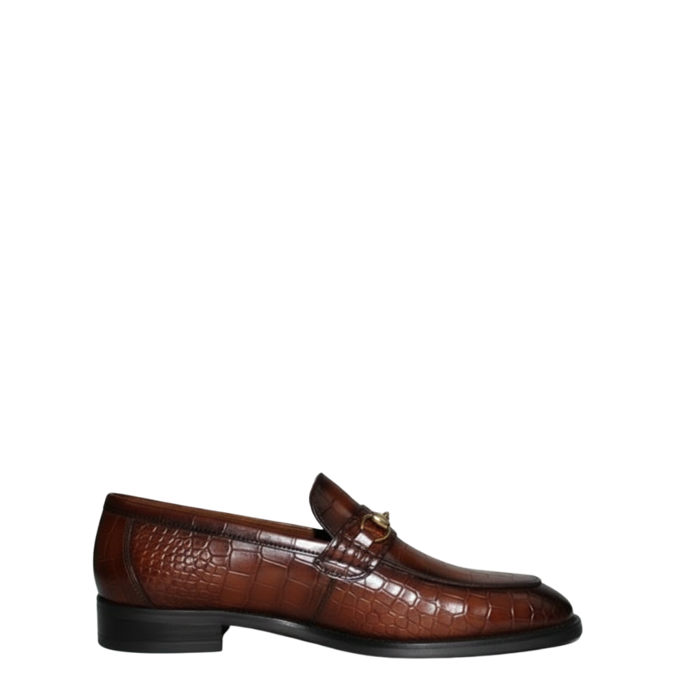 Italian crafted Classic Croco Bit Loafers