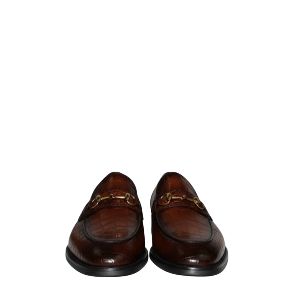 Italian crafted Classic Croco Bit Loafers