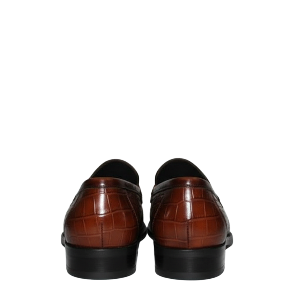 Italian crafted Classic Croco Bit Loafers