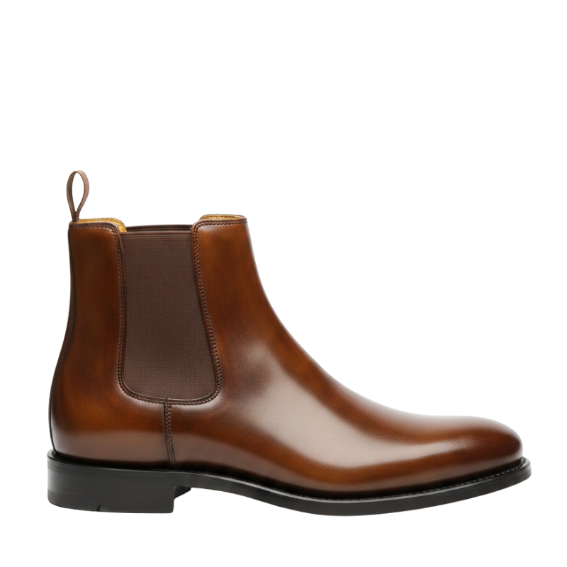 Eternal Style Polished Brown Chelsea Boots