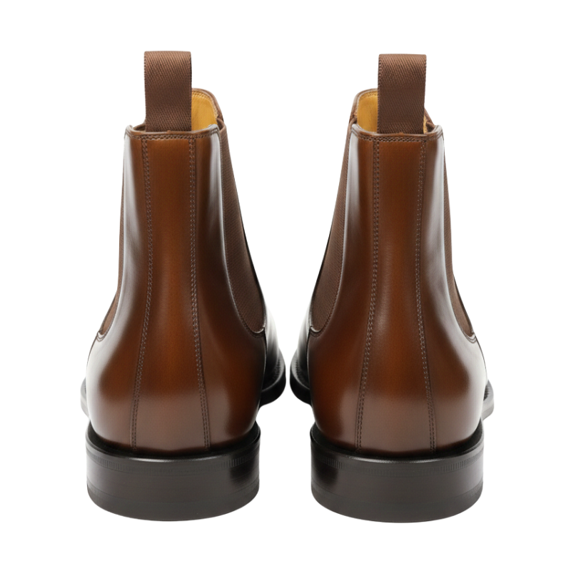 Eternal Style Polished Brown Chelsea Boots