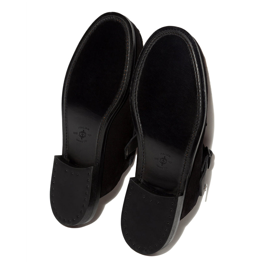 Men's Dark Buckle-strap Mule