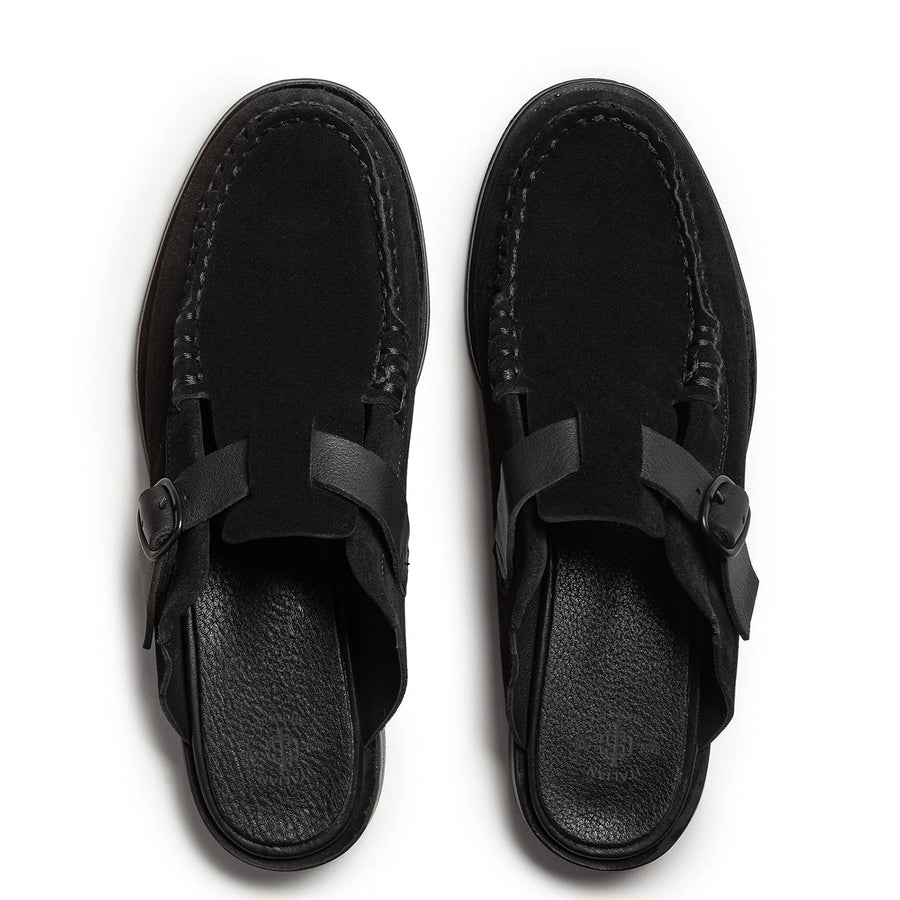 Men's Dark Buckle-strap Mule