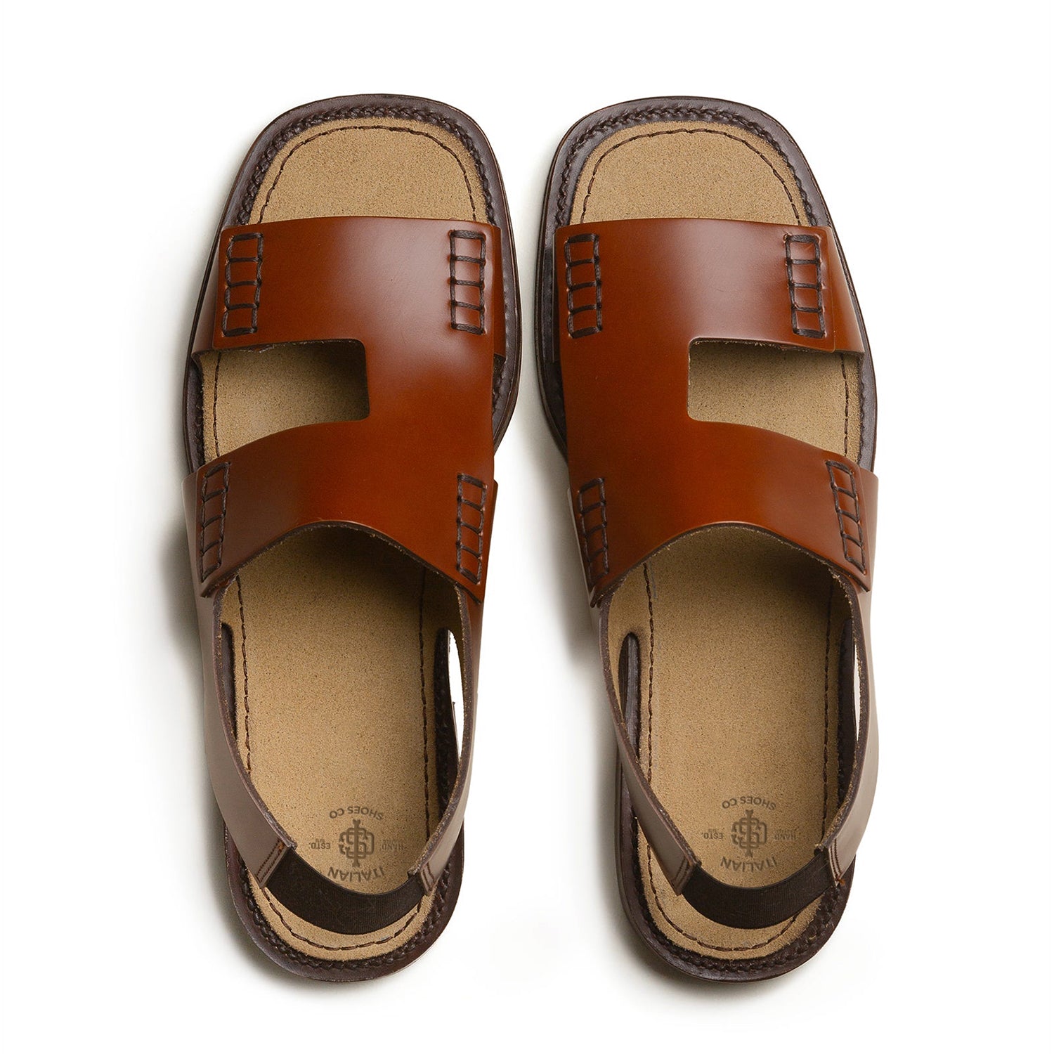 Men's Slingback Brown Loafer Sandal